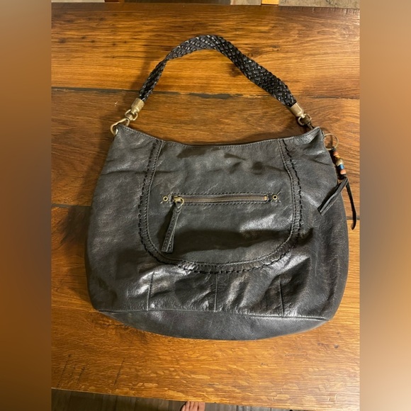 The Sak Black Textured Leather Shoulder Bag - Picture 5 of 12